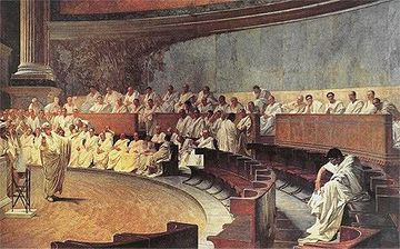 Cicero's rede tegen Catilina - Cesare Maccari 1888